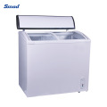 336L Flad Sliding Double Glass Door Chest Deep Freezers